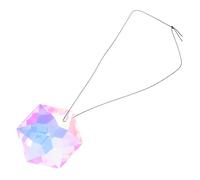 Lurrose Crystal Sun Catcher Prism Hanging Pendant for Indoor Outdoor Window Balcony Garden Decoration Light Catching Crystal Ornament with Rainbow Effect