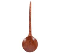 Lurrose Cuillère à Soupe Asiatique en Bois, Cuillère à Long Manche Petite Taille, Bol Généreux pour Ramen et Porridge, Ustensile Cuisine Rétro Pratique, Compatible la Cuisine Maison