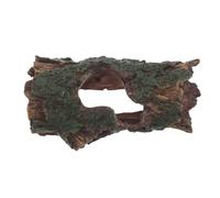 Lurrose Décor Aquarium en Résine Bûche Creuse Cachette pour Poissons Vert | Surface Lisse, Design Écorce , Immersion Solide, Nettoyage Facile, pour Aquarium et Bac à Betta