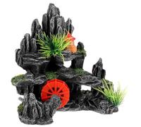 Lurrose Décoration Aquarium Rocaille Artificielle en Résine, Modèle Montagne Simulée pour Aquarium D’Eau Douce, Cachette Poisson Grotte, Accessoire Décoratif Naturel, Décor Paysage