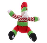 Lurrose Décoration de Noël Peluche Père Noël Câlin pour Sapin Ornement Tissu Souple avec Bras Flexibles Accessoire Festif et Attache Rideau Cadeau Décoratif pour Fêtes Familiales