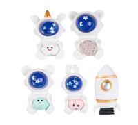 Lurrose Décorations Artisanales en Résine Accessoires Téléphone Portable Astronautes et Fusées 10 Pièces Délicats et Pratiques pour Bricolage DIY pour Loisirs Créatifs