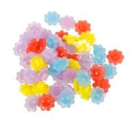 Lurrose Décorations pour Rayons de Vélo 50 Perles Colorées Fleurs Clips pour Roues Vélo Garçon et Filles Développement Dextérité Manuelle