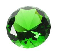 Lurrose Diamant Décoratif Artificiel Transparent en Verre 6 Cm Couleur Verte, Décoration de Table Mariage, Centres de Table Élégants, Présents pour Invités, Décor en Cristal et Faux