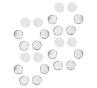 Lurrose Disques Ronds en Acier Inoxydable 8 MM 100 Pièces Pendentifs Vierges Métalliques pour Création de Bijoux Breloques Plates Rondes DIY Accessoires Polyvalents pour Porte-Clés et