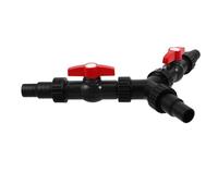 Lurrose Distributeur Eau Y à Voies avec Valve de Contrôle Connecteur Flexible pour Tuyaux Adaptateur Silencieux pour Aquarium Fontaine et Bassin de Jardin