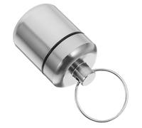 Lurrose d'oreilles antibruit boite ecouteurs écouteurs Contenant écouteurs porte-clés contenant de en métal casse de pilule de voyage alliage d'aluminium Grey