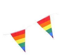 Lurrose Drapeau Résistant la Décoloration Arc-en-ciel en Polyester Léger Décoratif pour Jardin pour Décoration Intérieure et Extérieure de Jardin