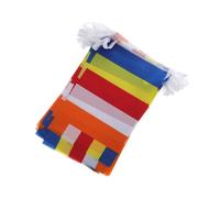 Lurrose Drapeaux de Prière Bouddhistes en Polyester Cinq Couleurs, Bannière Suspendue pour Usage Extérieur dans Temples, Espaces Spirituels et Jardins