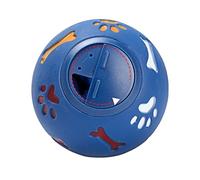 Lurrose Éducatif Chien Balle Distributrice Nourriture Bleu Petit Puzzle Intelligence et Sûr Balle Sauteuse Odorante pour Entraînement et Stimulation Mentale