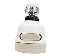 Lurrose Embout Robinet Cuisine Modes Réglables Anti-éclaboussures Filtre Rotatif Acier Inoxydable et Abs Économiseur Eau pour Évier Salle de Bain et Cuisine