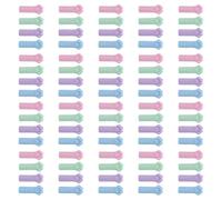 Lurrose Embouts de Protection pour Crayons en Caoutchouc Souple de Patte de Chat Lot de 80 Pièces Pastel Bleu Clair Rose Clair Étuis Prolongateurs pour Crayons Courts Récompenses
