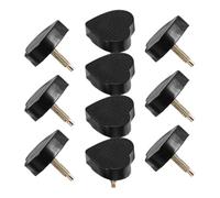 Lurrose Embouts de Talon de Rechange Cœur Noir 18x20mm pour Talons Hauts 5 Paires de Capuchons de Réparation Robustes Aiguilles Accessoires de Réparation Pratiques et Solide
