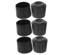 Lurrose Embouts en Caoutchouc pour Pieds de Support d'Enceinte 35mm, 6 Pièces, Noir, Non Skid Rubber Feet, pour Microphone Stand et Studio Work