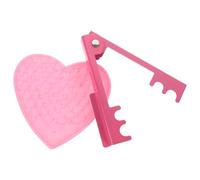 Lurrose Ensemble 2 Pièces Arrache-épines Rose - Outil Manuel en Métal Rose 14 Cm Éplucheur Cœur Diamètre 12 Cm pour Enlever Épines et Feuilles - Jardinage, Fleuristerie, Entretien