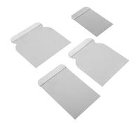 Lurrose Ensemble 4 Couteaux à Enduire en Acier Inoxydable Poignées Ergonomiques Outils de Grattage pour Plâtre, Papier Peint, Ciment Spatules Polyvalentes pour Réparation Cloisons
