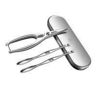 Lurrose Ensemble 4 Pièces D'outils pour Fruits de Mer en Acier Inoxydable 304, Crackers Métalliques et Fourchettes à Crabes, Accessoires Multi-usages pour Déguster Crabes, Homards