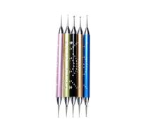 Lurrose Ensemble 5pcs Outils de Modelage en Acier Inoxydable pour Décoration de Gâteaux, Stylo à Gaufrer avec Pointes Lisses, pour Pâtisserie et Nail Art Couleur Aléatoire