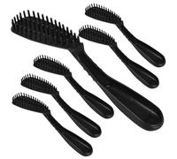 Lurrose Ensemble de 6 Pinceaux Teinture Cheveux Professionnels en Plastique Noir Réutilisables Peignes pour Coloration Facile à Domicile Salon