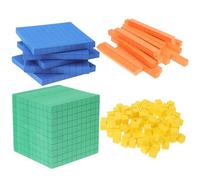 Lurrose Ensemble de blocs de base dix pour l'apprentissage des mathématiques par manipulation. Enseignez aux enfants le volume, la valeur de position et les concepts pour les premiers