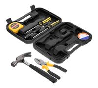 Lurrose Ensemble de Boîte à Outils Multifonction Noir en Plastique et Fer, Mini-kit D'outils pour Réparation Automobile et Usage Domestique