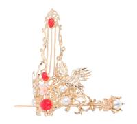 Lurrose Épingle à Cheveux Chinoise en Métal Doré, Couronne Rétro pour Coiffure Traditionnelle, Accessoire pour Mariage et Cosplay Hanfu, Baguette Vintage Décorative pour Femmes et Filles