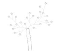 Lurrose Épingle à Cheveux Perles Abs Mariage en Alliage Argenté Accessoire Chic et Léger de U pour Mariée, pour Engagement et Fête