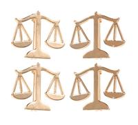 Lurrose Épingle à Col en Alliage Doré, Symbole de Justice et Équilibre, 4 Pièces pour Costumes Masculins Lors D'événements Formels ou Affaires Quotidiennes