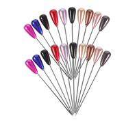 Lurrose Épingle à Foulard Goutte d'eau 10 Couleurs Mélangées pour Femme, Mini Épingle De Sûreté en Métal Perlé, Broche à Perles Résistante, Usage Quotidien Vêtements Et Hijab