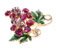 Lurrose Épingle à Revers en Alliage de Zinc pour Paquet à Dos et Châle, Bijou Raisin Pourpre Élégant Résistant la Décoloration, Accessoire Bijoux de Noël pour Femmes
