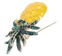 Lurrose Épingle Accessoire Décoratif Polyvalent en Alliage Style Tempérament pour Femmes Ananas pour et Paquet ou Vêtements Jaunes