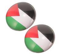 Lurrose Épingle Drapeau Palestinien Accessoire Polyvalent et Design Unique en Alliage de Zinc, Lot de 2 Pièces pour Costume et Veste Homme