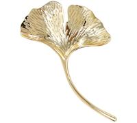 Lurrose Épingle Feuille de Ginkgo Décorative en Alliage Or pour Vêtements et Paquet, Accessoire Délicat et Facile à Porter, pour Robes et Vestes