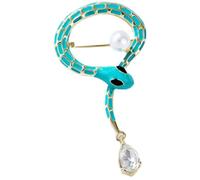 Lurrose Épingle Serpent en Alliage Créative et Résistante la Corrosion, Broche Fantaisie pour Paquet et Foulards, Usage Quotidien et Occasions Importantes