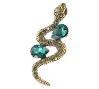 Lurrose Épingle Serpent Vintage Unisexe en Alliage de Zinc Vert, Épingle à Manteau Fine et Unique pour Hommes et Femmes, Style Exquis pour Manteau et Revers