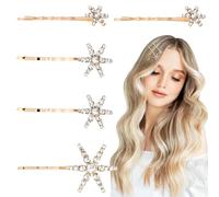 Lurrose Épingles À Cheveux Étoiles : 5 Pinces À Cheveux Étoiles En Strass - Accessoires De Cheveux De Mariage Pour Femmes Et Filles