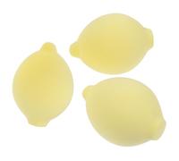 Lurrose Éponge à fond de teint Éponge à maquillage 3 pièces forme fruit jaune en polyuréthane hydrophile pour mélange uniforme, usage humide et sec, pour fond liquide et poudre, lot