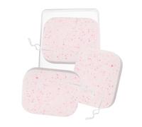 Lurrose Éponge Nettoyante Visage Exfoliante Réutilisable, Lot de 3 Set de Éponges Multifonctions pour Nettoyage et Démaquillage, Pratique et Portable Boîte de Rangement, Accessoires
