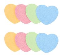 Lurrose Éponges Visage en Coton de Pâte de Bois, Forme Cœur, Lot de 20 Pièces, Outil Nettoyant et Polyvalent, Léger et Portable pour Soin du Visage Féminin