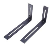 Lurrose Équerre D’angle en Fer 2 Pièces 110x200 Mm Épaisseur 5 Mm Support de Fixation Réglable pour Meubles et Étagères, Renfort D’angle Robuste, Fixation Métal pour Réparation