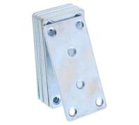 Lurrose Équerres Plates en Inox 10 Pièces 40X80 MM Supports Métalliques pour Bois Fixation Simple pour Étagères et Supports Muraux d'Armoires