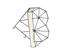 Lurrose Étagère Murale Créative en Fer Forme Cœur Noir Support en Bois, Rangement Élégant pour Chambre et Salon, pour Livres et Objets Décoratifs