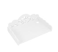 Lurrose Étagère Murale Décorative Ajourée Bois Blanc Grand Format Rack de Rangement Suspendu Pratique et Élégant pour Chambre Cuisine et Bureau