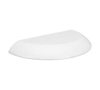 Lurrose Étagère Murale Flottante pour Décoration Intérieure Robuste et Facile à Nettoyer en Bois Blanc Demi-Ronde 30x14x3cm Salon et Chambre