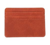 Lurrose Étui à Cartes en PU Grainé Style, Porte-Cartes Marron Compact Plusieurs Emplacements, Pochette Protection Cartes D’identité pour Bureau, Voyages et Usage Professionnel