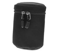 Lurrose Étui De Protection Rembourré pour Objectif D'appareil Photo Professionnel, Taille Moyenne 8,5-13 Cm, Compatible avec Appareils Photo Reflex, Noir, Accessoire pour Photographe en Extérieur