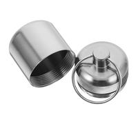 Lurrose Étui de Rangement Portable Étanche en Métal Argenté pour Bouchons D'oreille, Boîte Compacte Porte-clés, Protection Auditive pour Voyage et Concerts, Accessoire Léger et Résistant