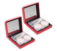 Lurrose Étuis de lentilles de Contact 4 pièces : étui de Voyage Compact pour lentilles de Contact - Conteneur de Rangement étanche pour lentilles pour Une Utilisation en déplacement Sacs et Poches