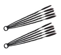 Lurrose Extension de Queue de Cheval Tressée Facile à Porter et Confortable Noire 2pcs en Fibre Haute Température Style Tresse Poisson Élégant pour Femmes