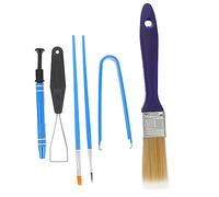 Lurrose Extracteur de de Clavier Brosse de Nettoyage Kit pour Mécanique Outil de Nettoyage pour Clavier Électronique Utilisation Domestique Poils Résistants Couleur Noire